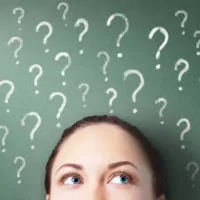 woman with question marks